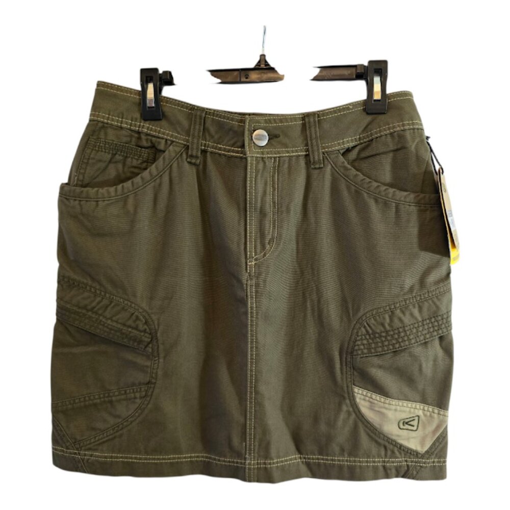 KEEN NEWPORT HYBRID HIKING SKIRT SIZE 10 OLIVE PENCIL CARGO OUTDOOR 7 POCKET NWT